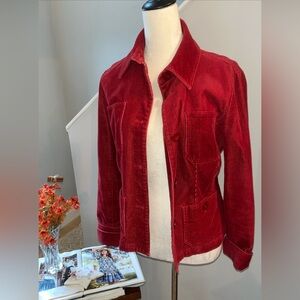 DKNY CITY Jacket Corduroy Fitted Button Close Pockets.